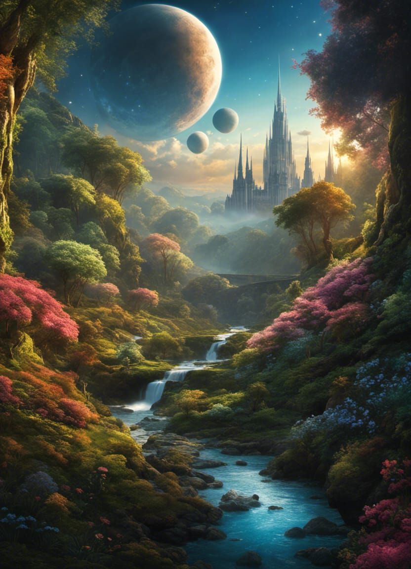 Realistic Fairy Fantasy World: Epic Masterpiece