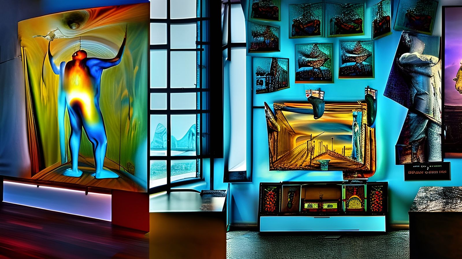 Surreal Liminal Space with Luminous Lighting