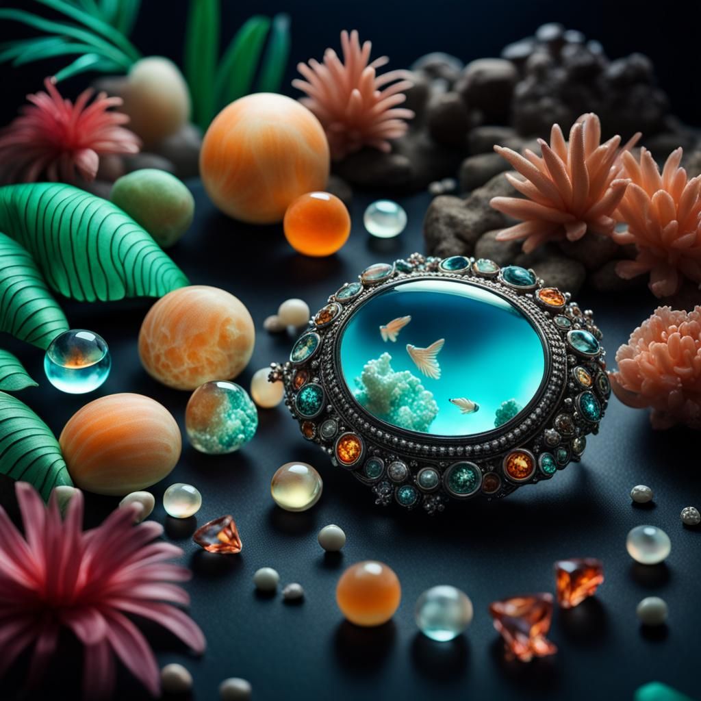 Glow-in-the-Dark Tropical Jewelry with Gems