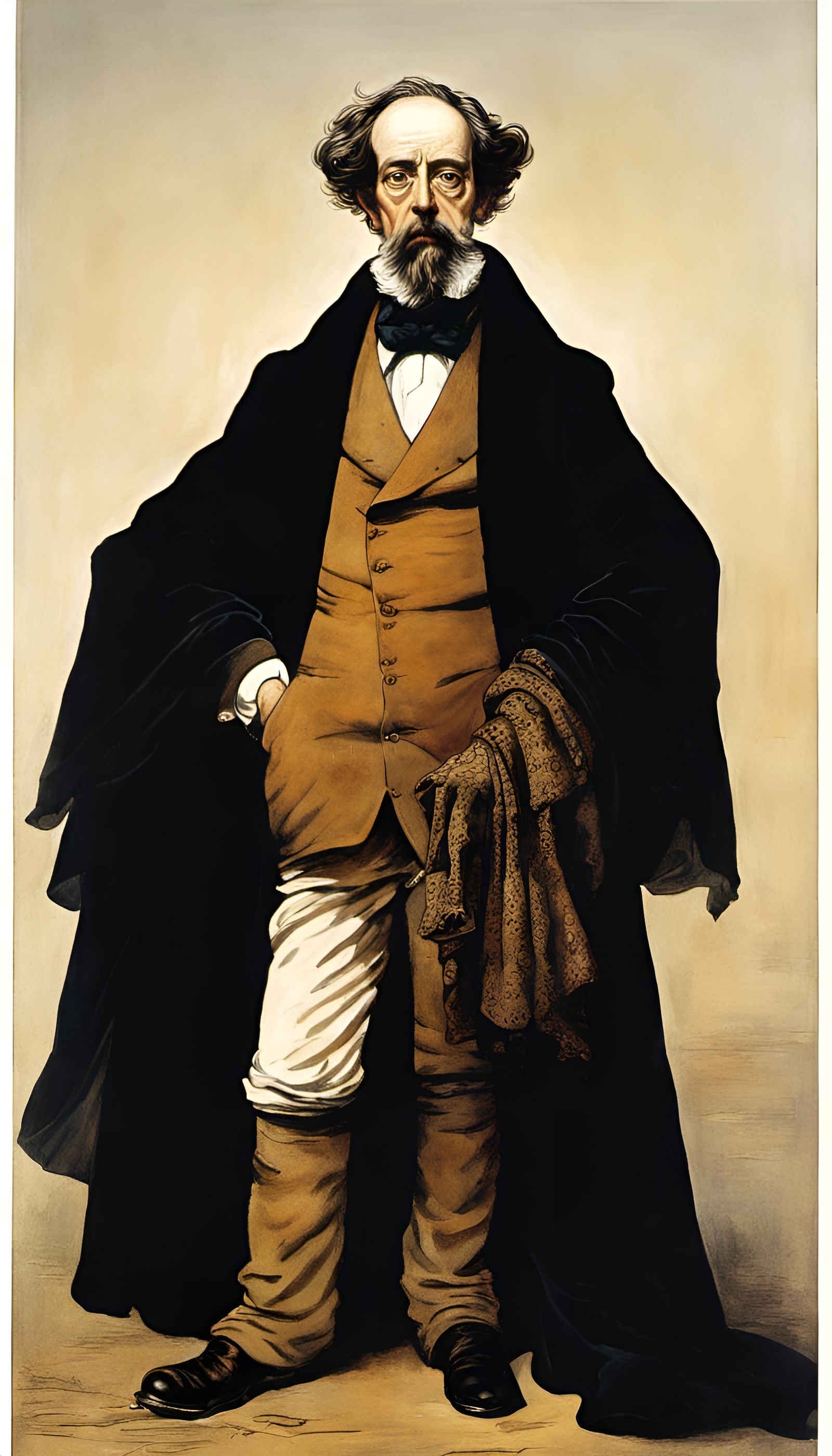 Charles Dickens Portrait Inspired by Freas, Moebius and Gige...