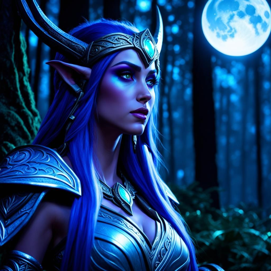 Tyrande Priestess of The Moon: Hyperreal Warcraft Portrait