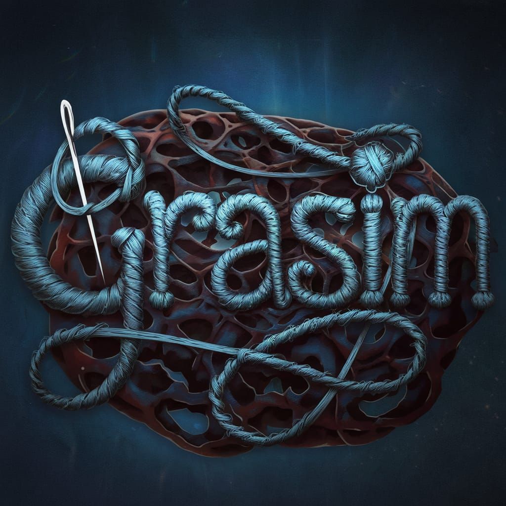 Intricate Fabric Logo of GRASIM in Deep Dark Blue