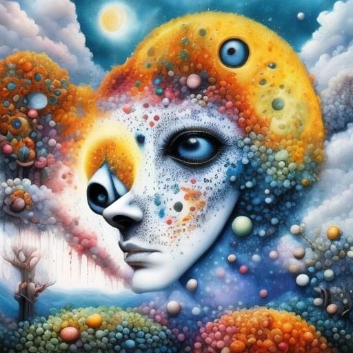 Surreal Elephant Alien in Forest, Dali Style