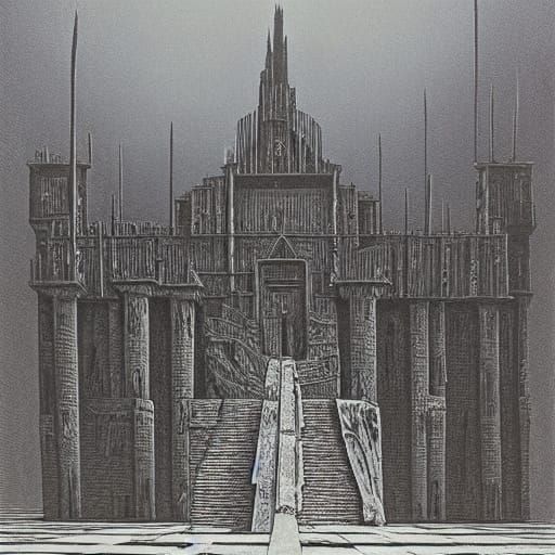 Titus Gormenghast Before Castle Gormenghast in Dystopian Sur...