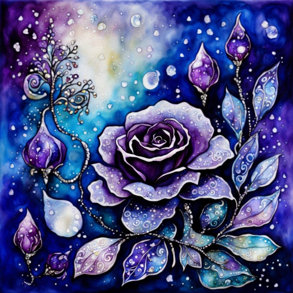 Enchanted Winter Wonderland in Whimsical Art Style