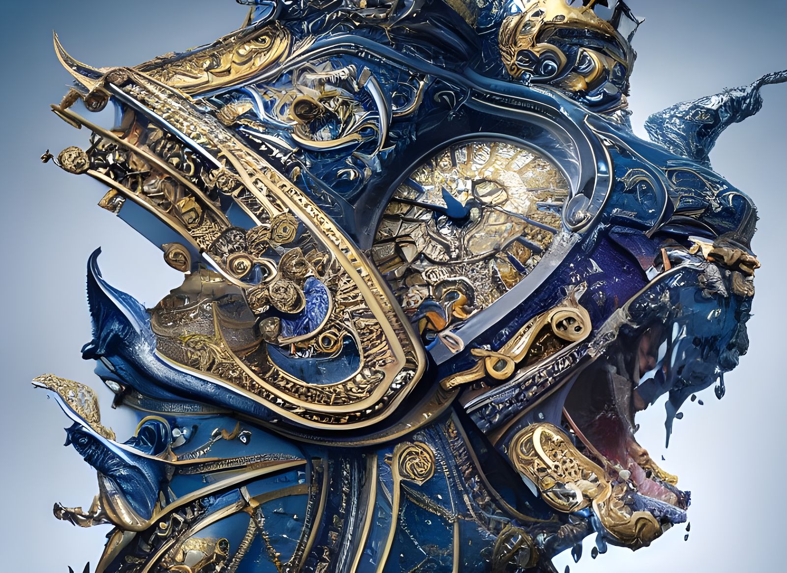 Ornate Clockwork in Post-Production Style