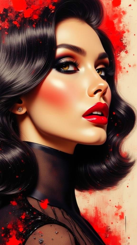 1960s Glamour Magazine Cover with Divine Opulence