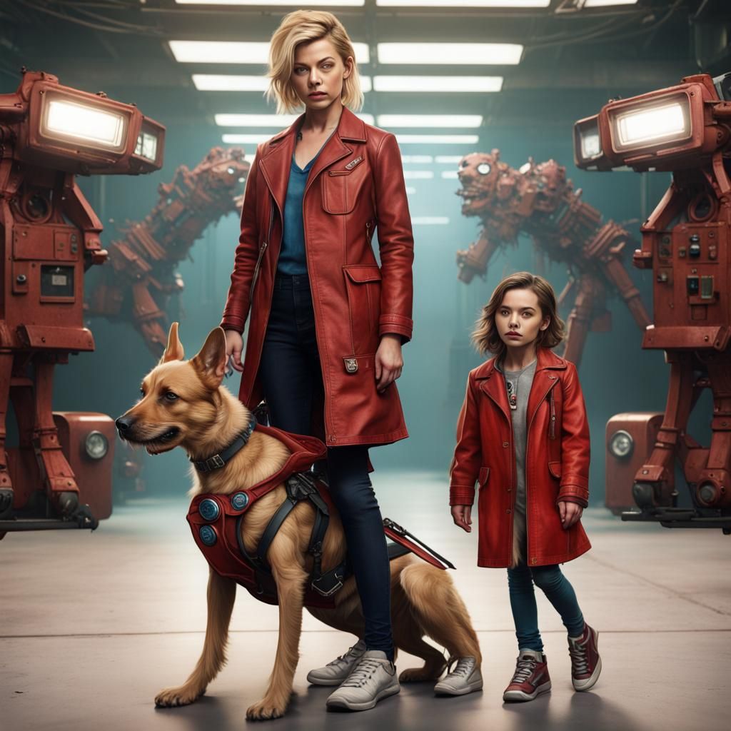 Doctor Who Inspired Character with K9 Robot