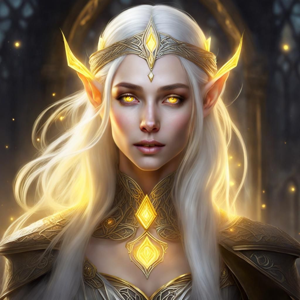 Elven Princess Magic Battery in Hyperrealistic Style