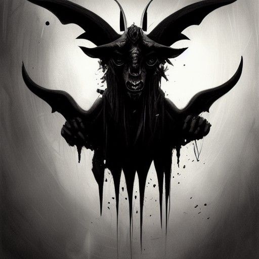 Sinister Baphomet in Digital Painting Style