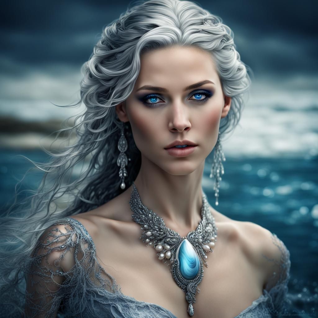 Water Spirit in Ocean with Shell Dress