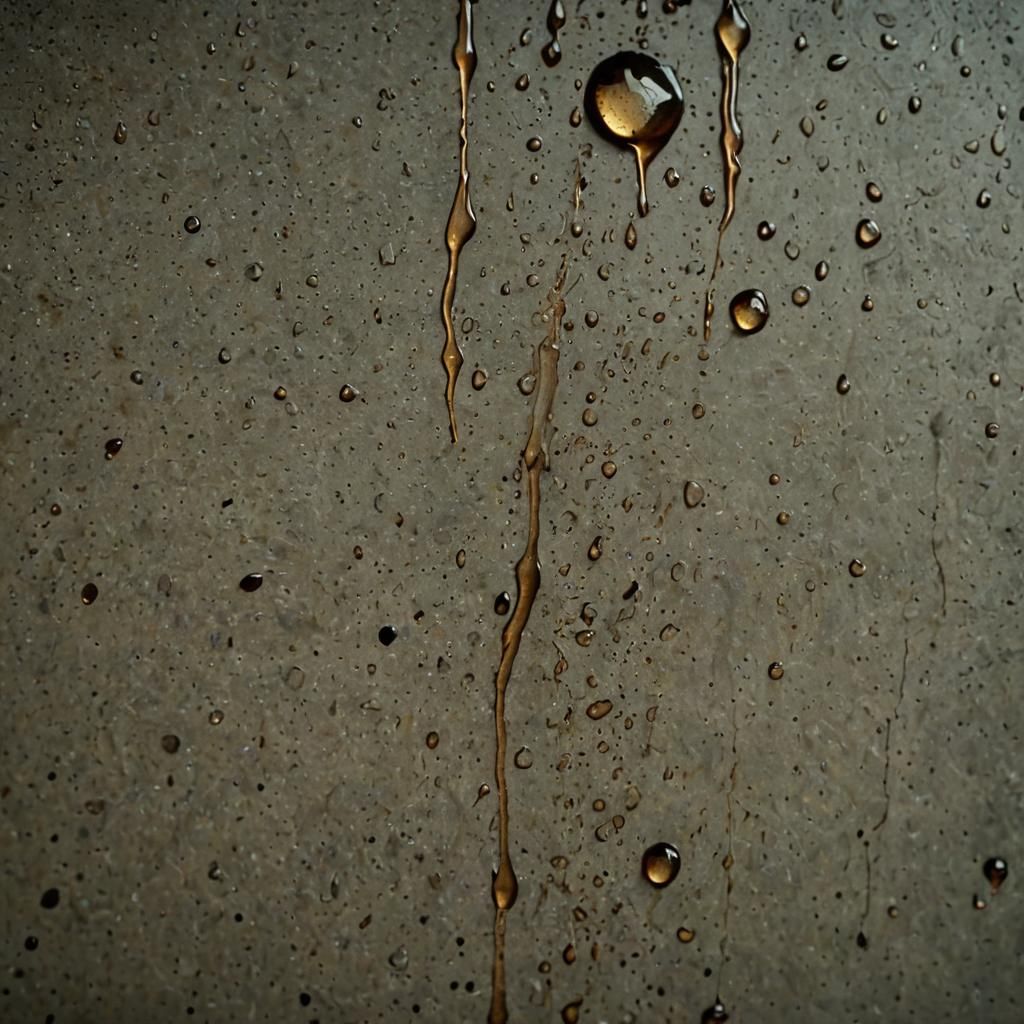 Water Droplets on Worn Paper: Cinematic Still