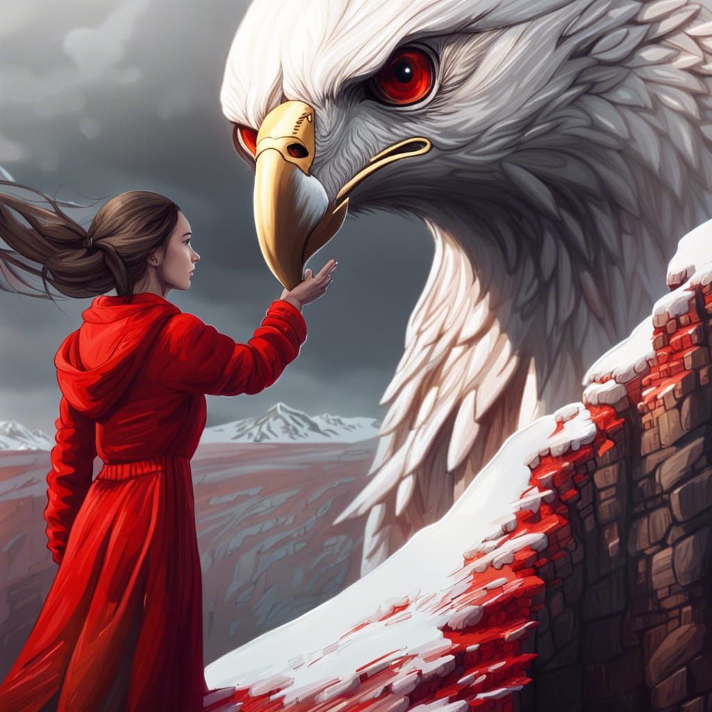 A girl with her companion