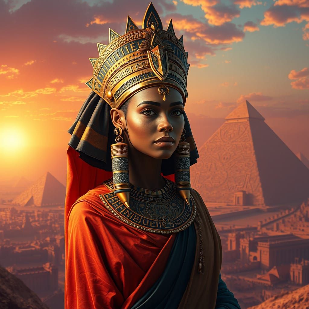 Ancient Nubian Queen of Splendor and Majesty
