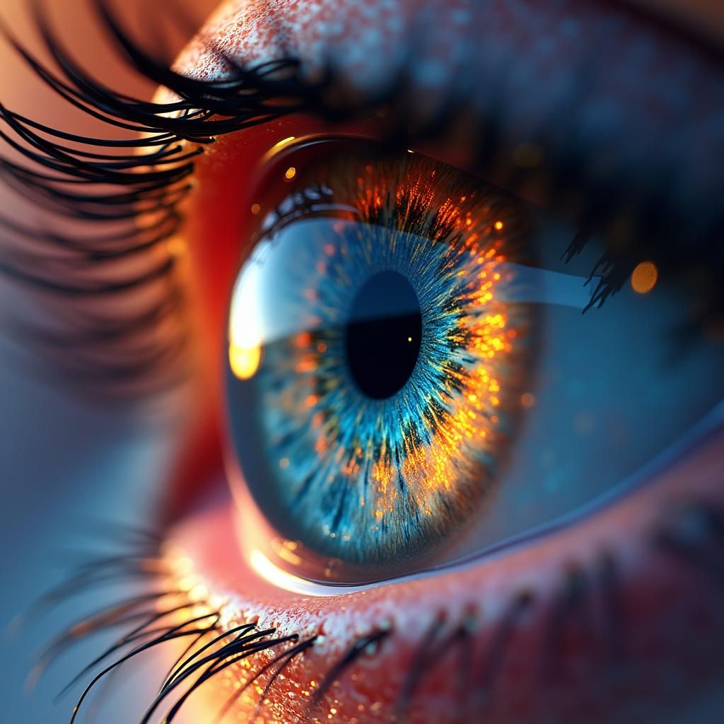 Galactic Eye: Surreal Close-Up in Futuristic Style