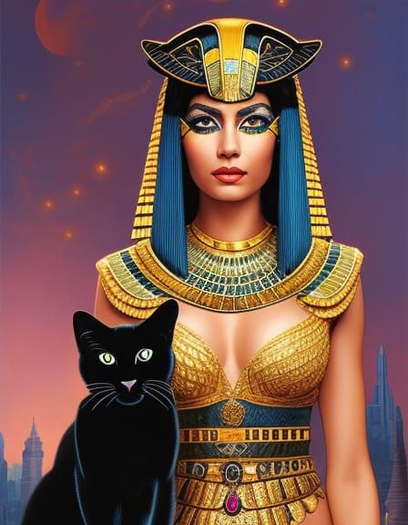 Cleopatra with cat