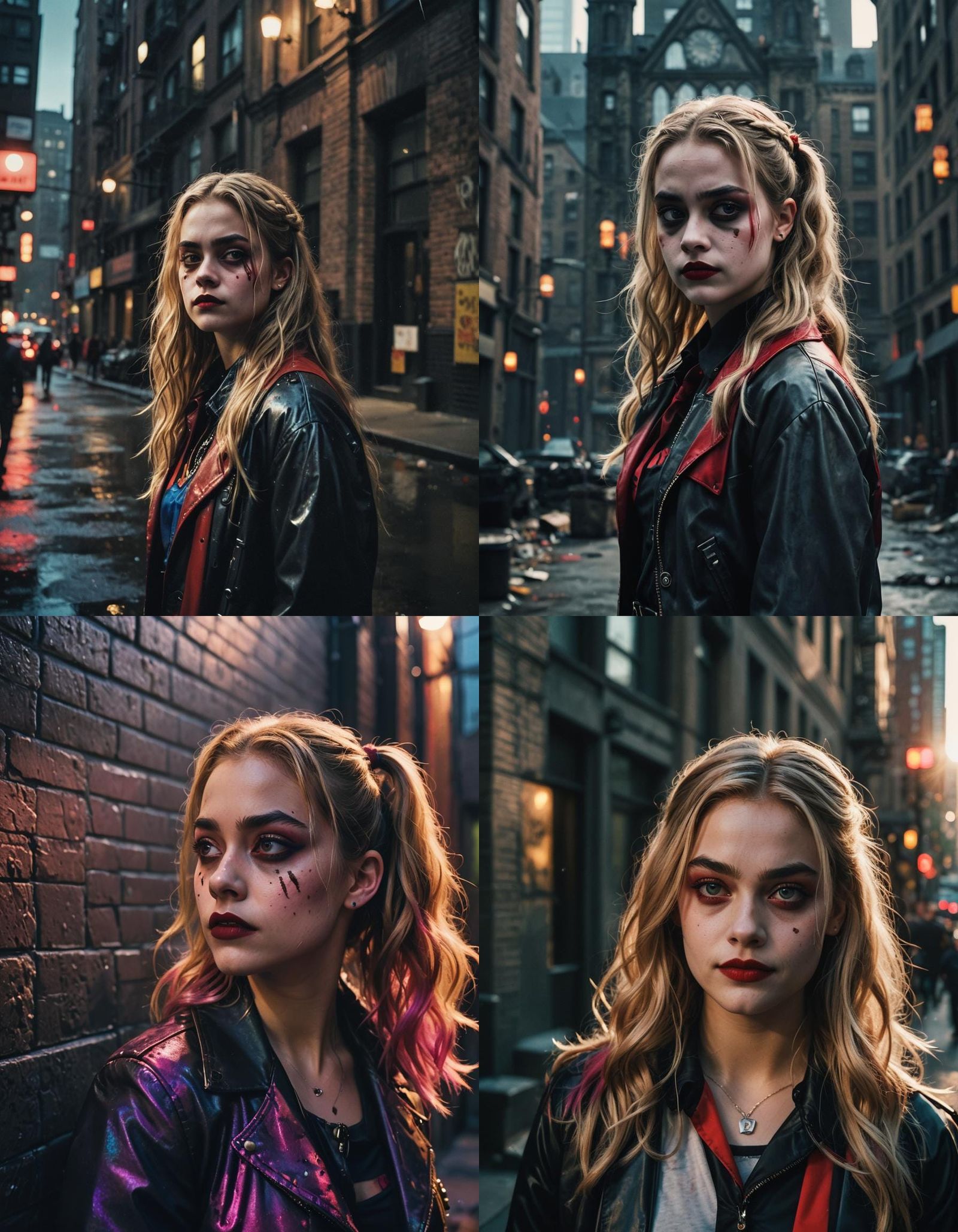 Harley Quinn in Gotham City: Cinematic Portrait