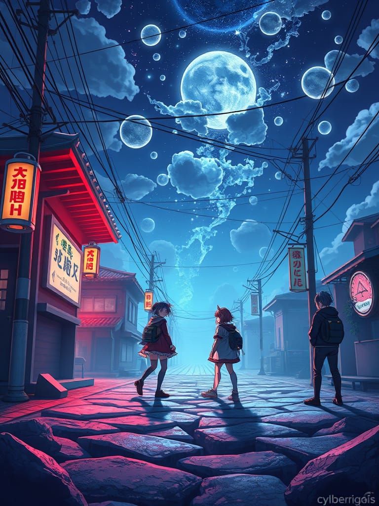 Cyberpigs,by artist "anime", Anime Key Visual, Japanese Mang...