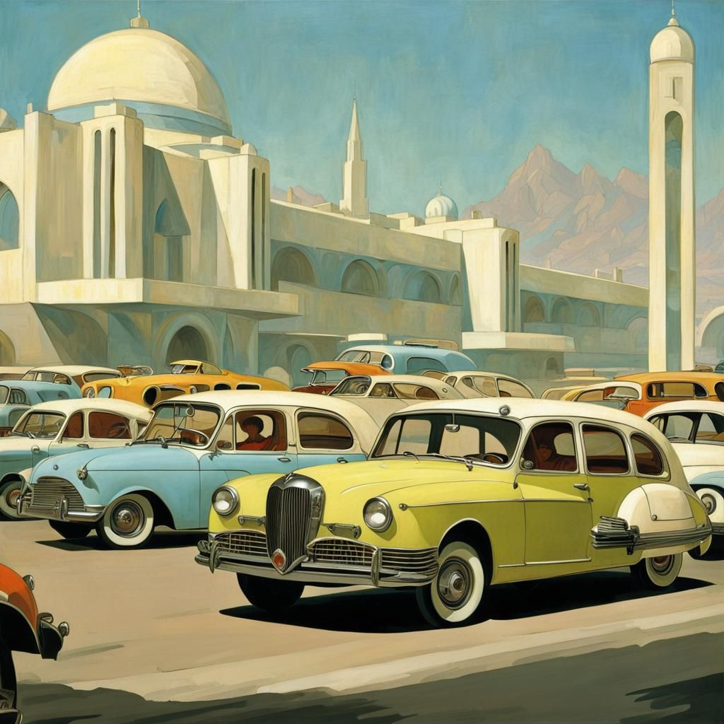 Epic Futurism: Art Deco Cityscape in Modern Style