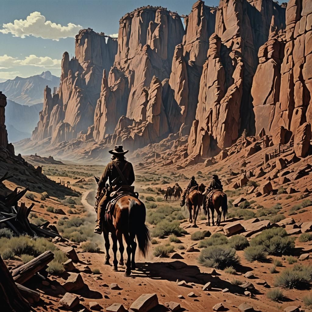 Epic Digital Painting of The Outlaw Josey Wales