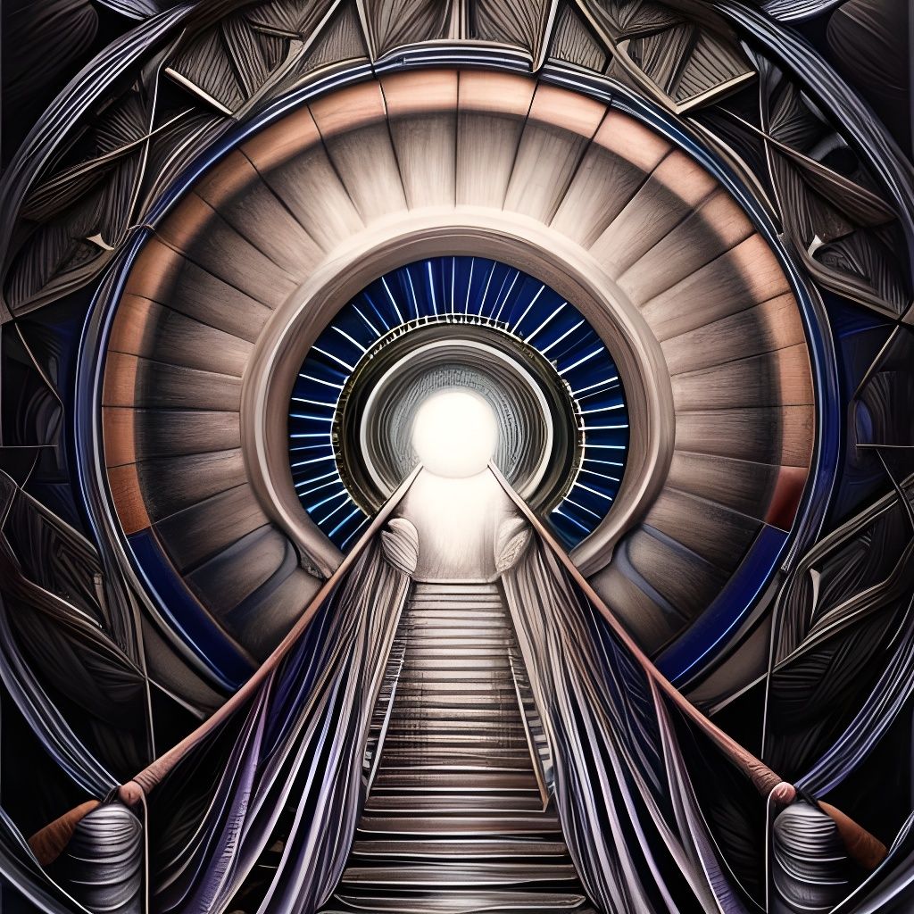 Dark Fantasy Portal Illustration in Colored Pencil