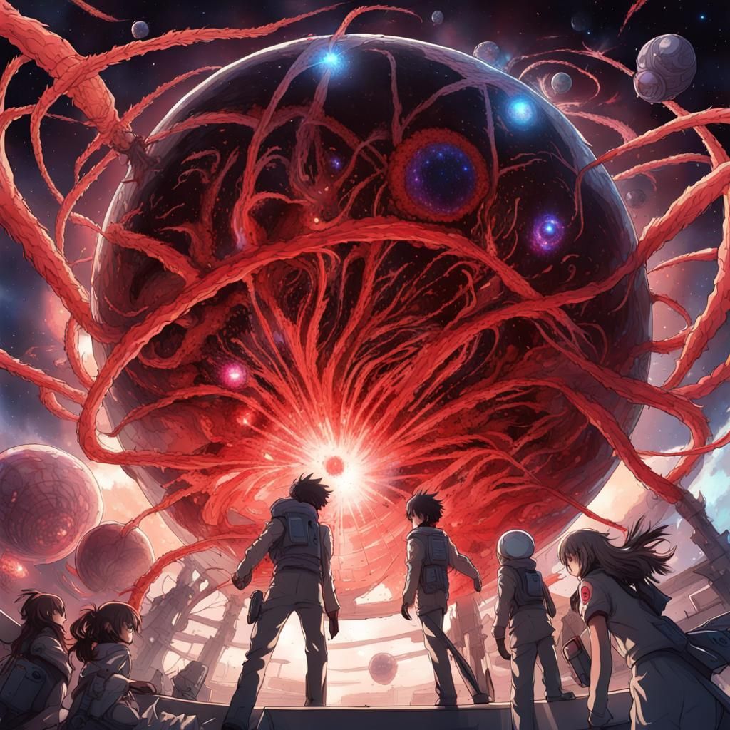 Cosmic Horror Devours Dyson Sphere: Anime Style