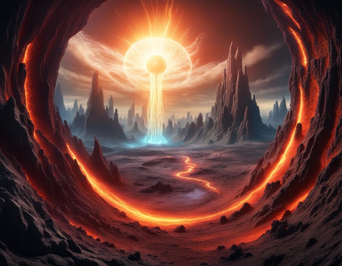 Radiating Earth Core Fantasy Concept Art