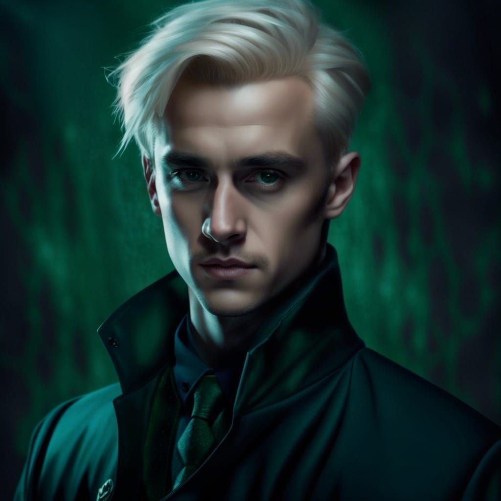 Platinum Haired Youth in Slytherin Aesthetic