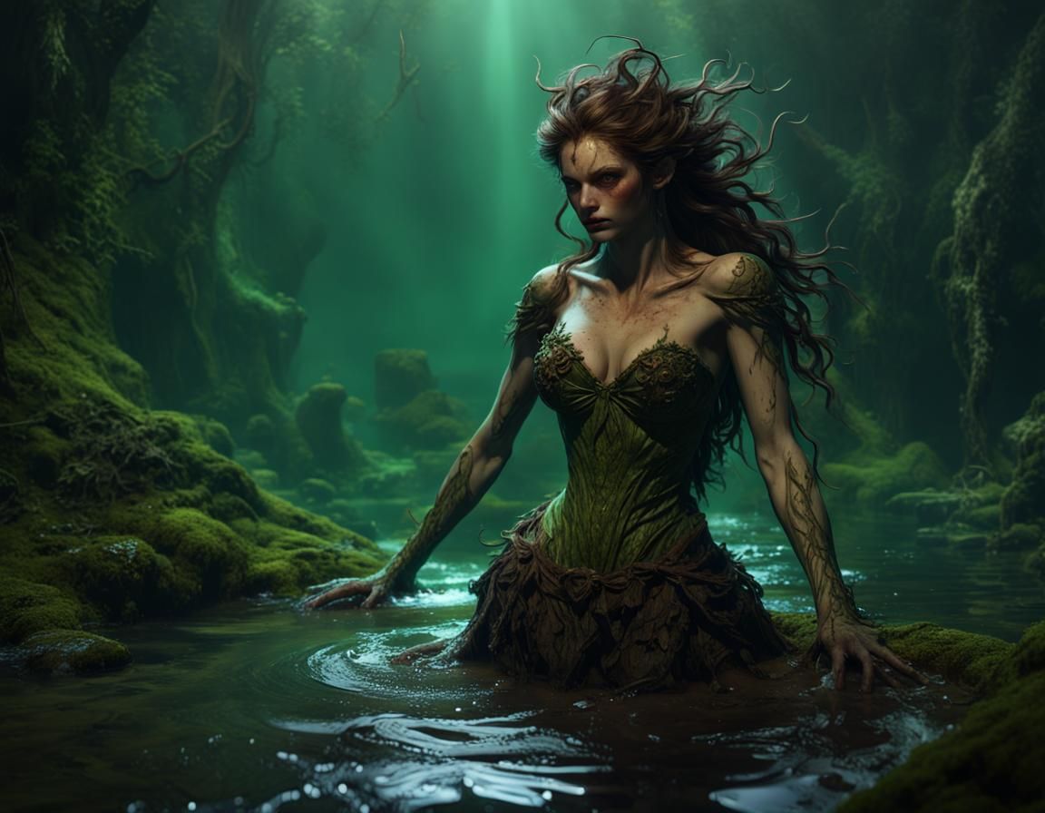 Mystic Water Nymph of Morvan: Gothic Dark Fantasy