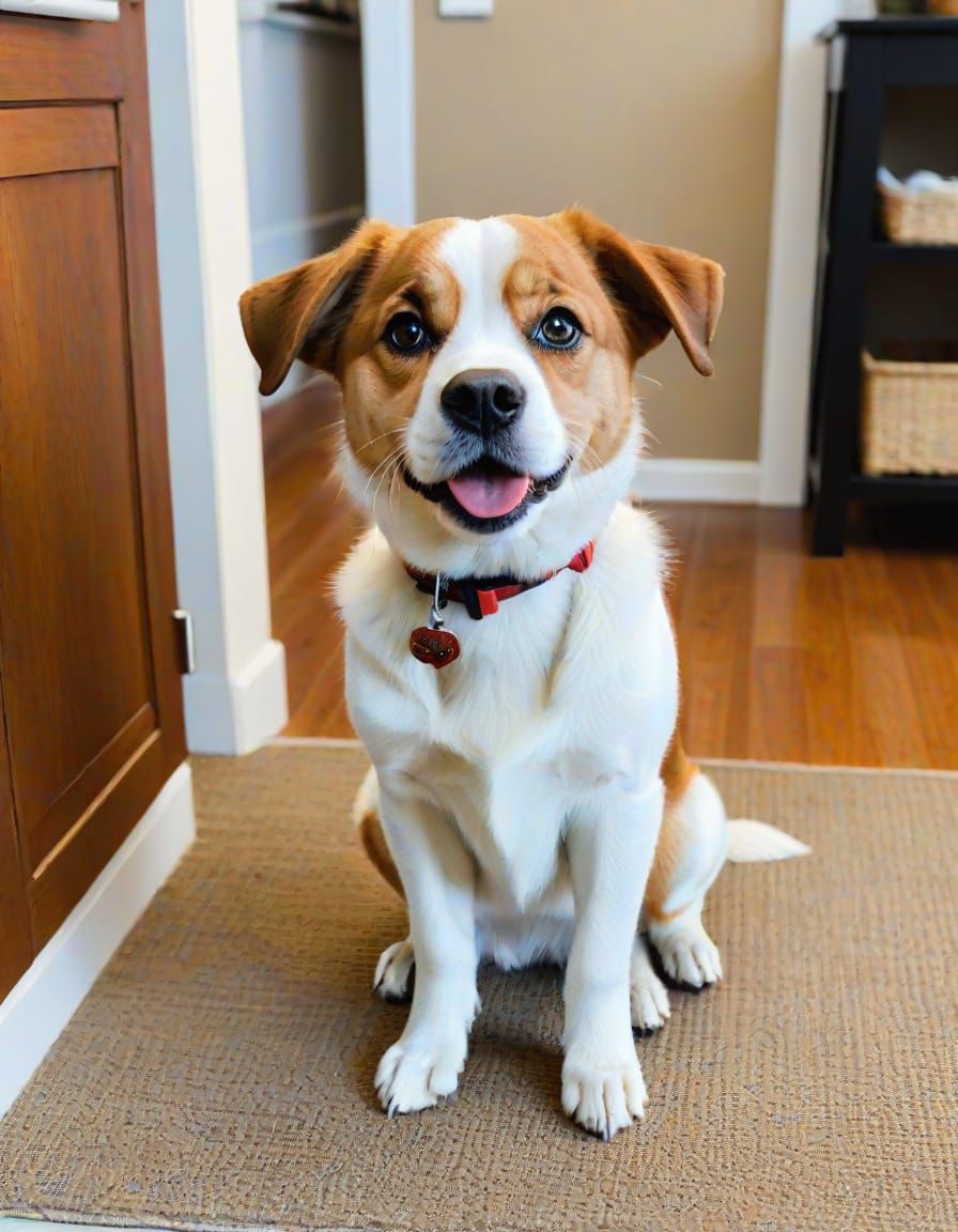 Dog Begging for Treats in a Playful Manner