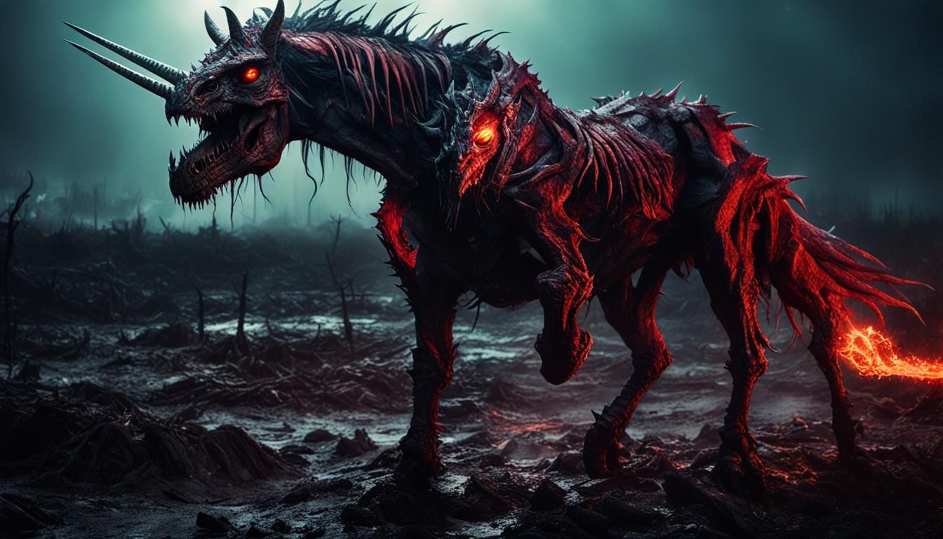 Mutated unicorn of death, Mud thick like sin dragging me dow...