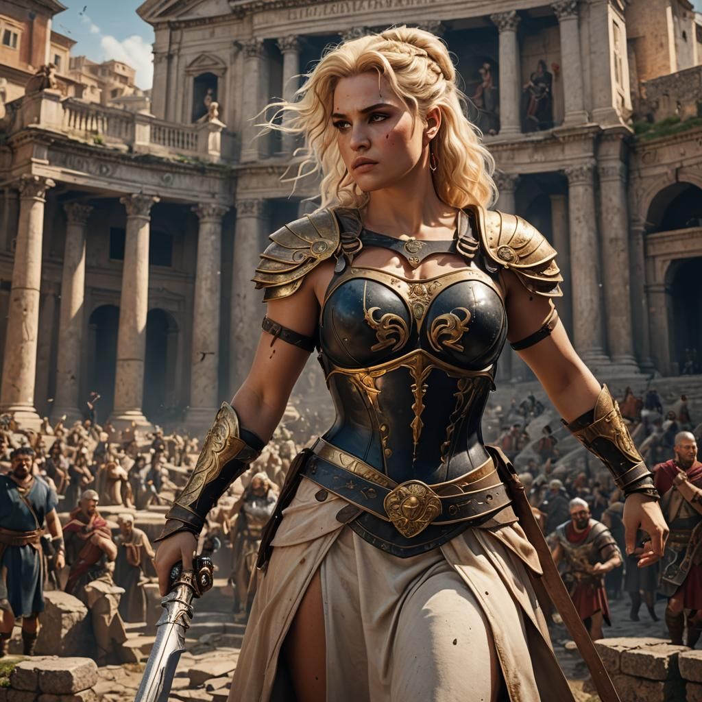 Blonde Gladiatrix of Rome