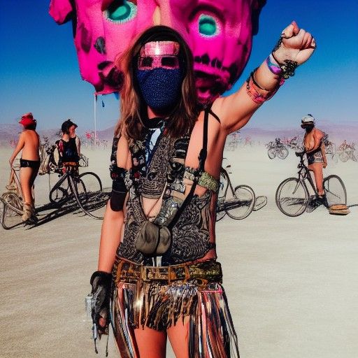 Raver Portrait at Burning Man Festival