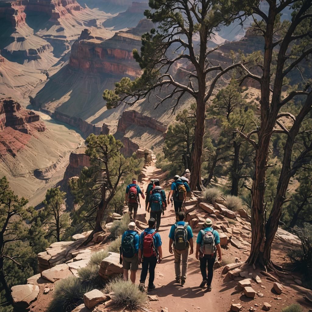 Hikers Explore Grand Canyon in Cinematic Style