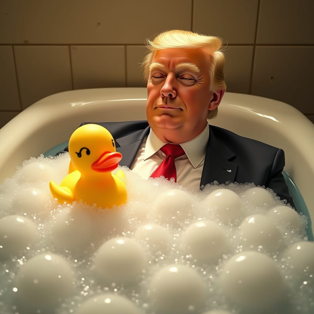 Businessman Trump Finds Serenity in a Whimsical Bubble Bath ...