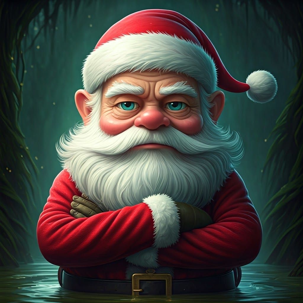 Grievous Santa Claus in Vibrant Swamp Elegance
