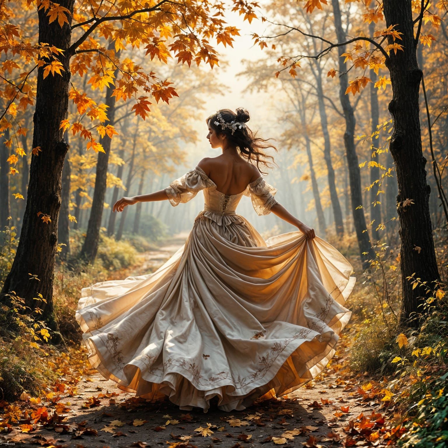 Autumn Dances in Velvet Pointe Shoes with Winds