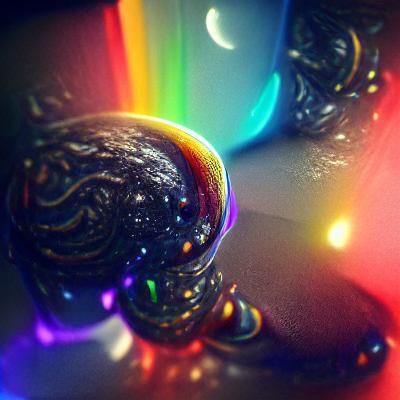 Vibrant Cosmic Rainbow in Trending Digital Art Style