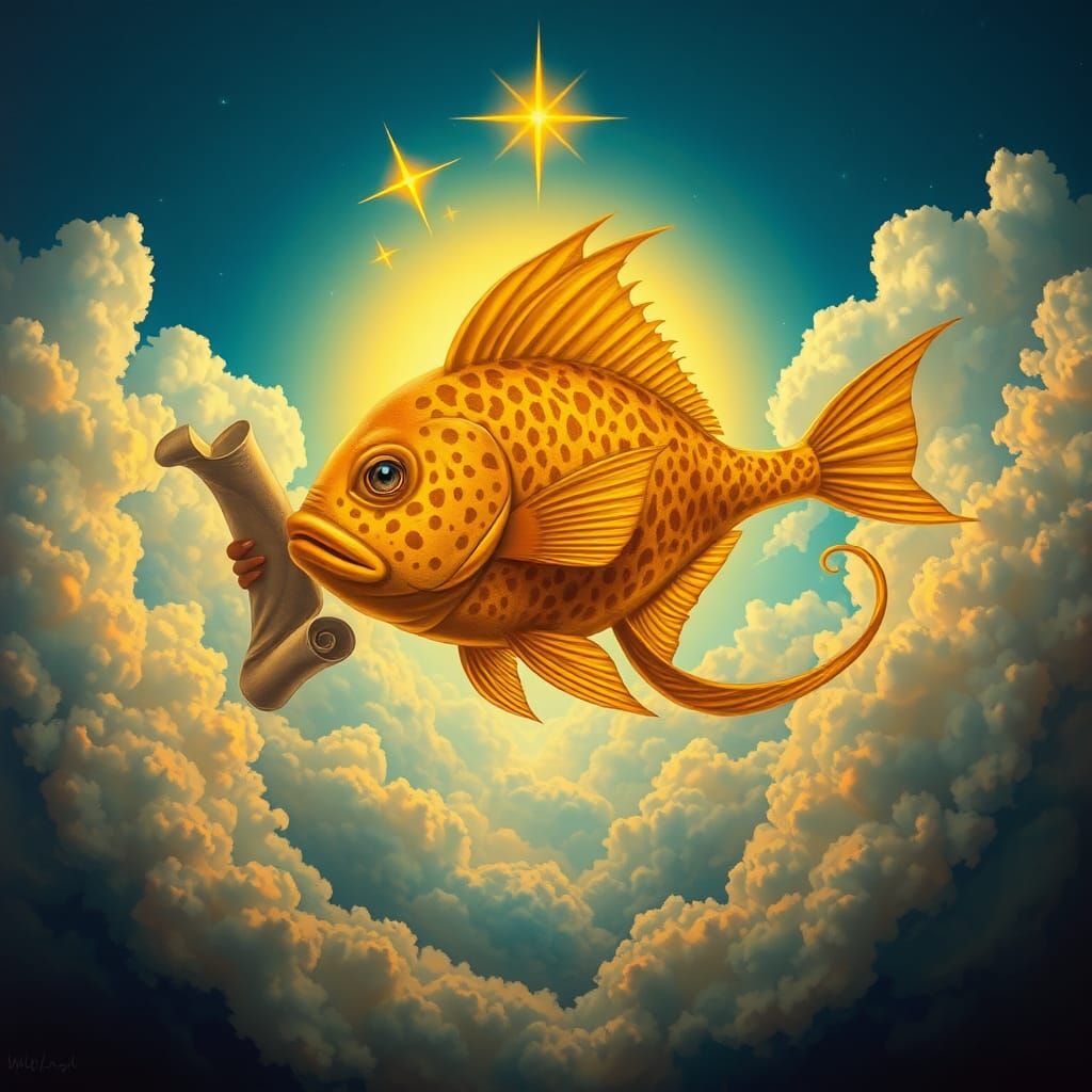 Divine Star Grazer Winks Through Iridescent Portal