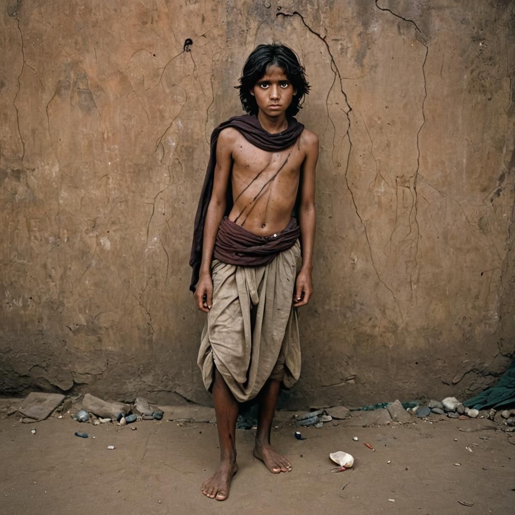 Intense Grimdark Scene in Photographic Style