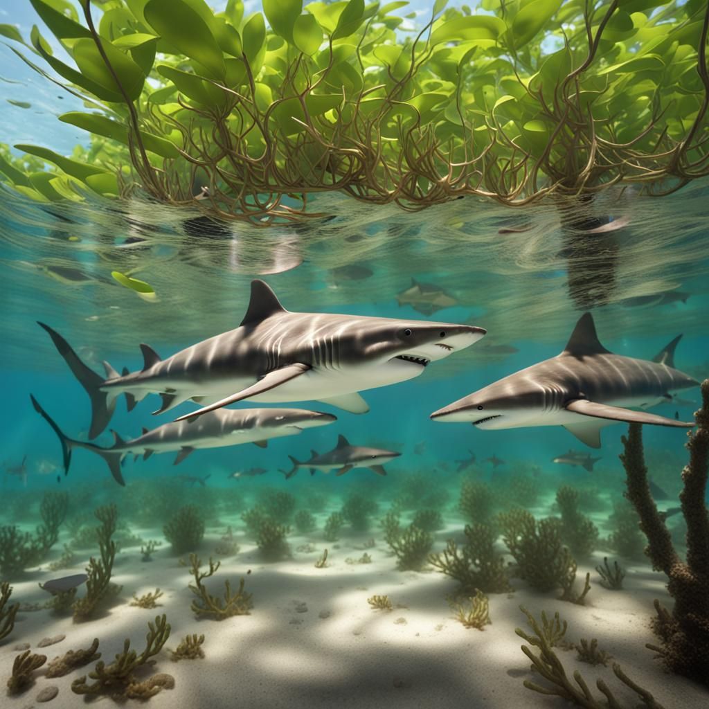 Shark Nursery in a shallow water area