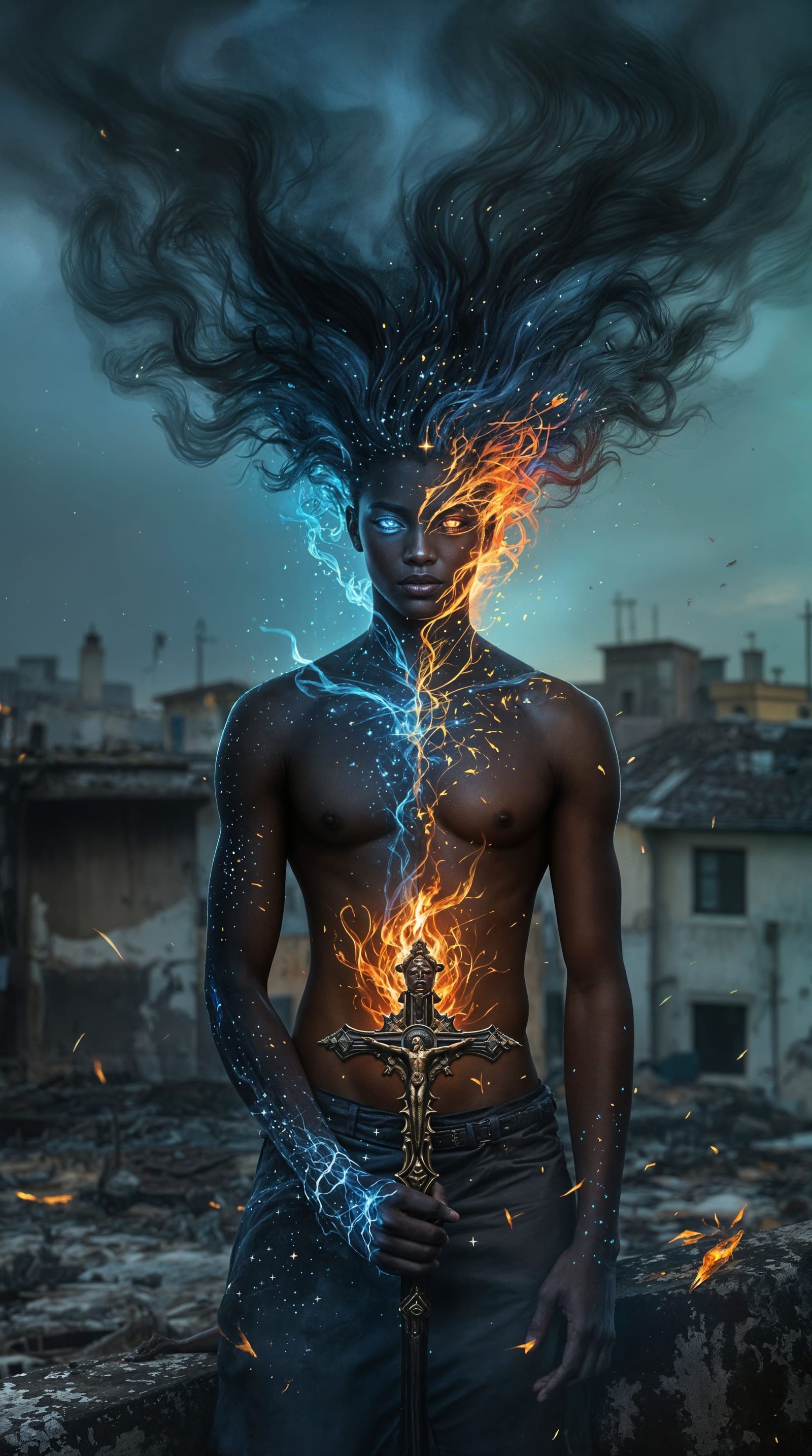 Sacred Reverence Meets Urban Decay in Vibrant Mosaic