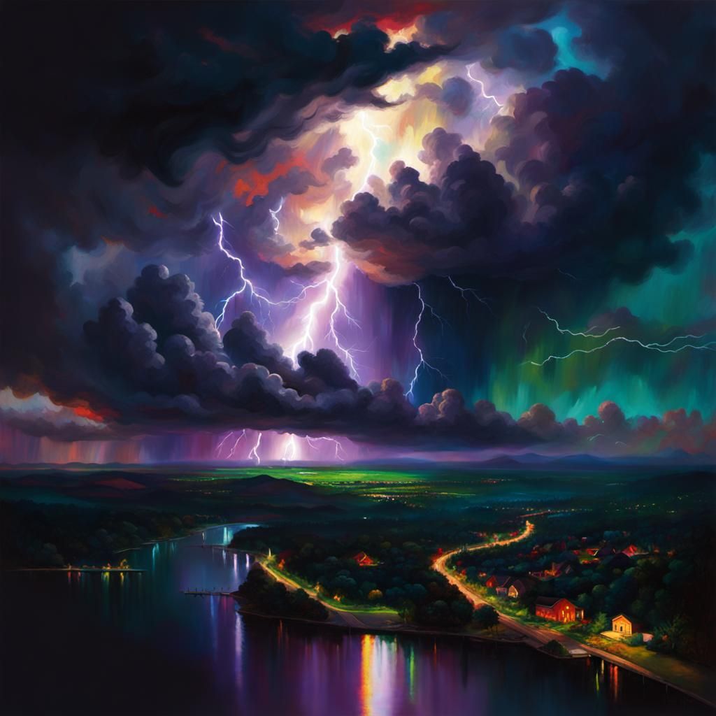 Surreal Landscape Unveiled in Iridescent Glory