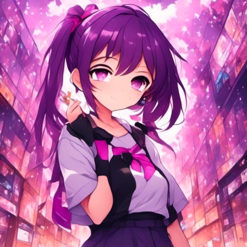 Cute Aphmau Character in Anime Style