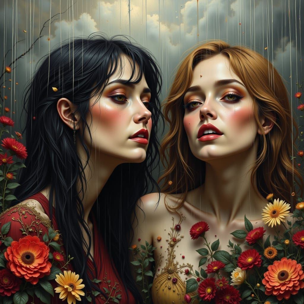 Lost in the Rain with Flux Aesthetic