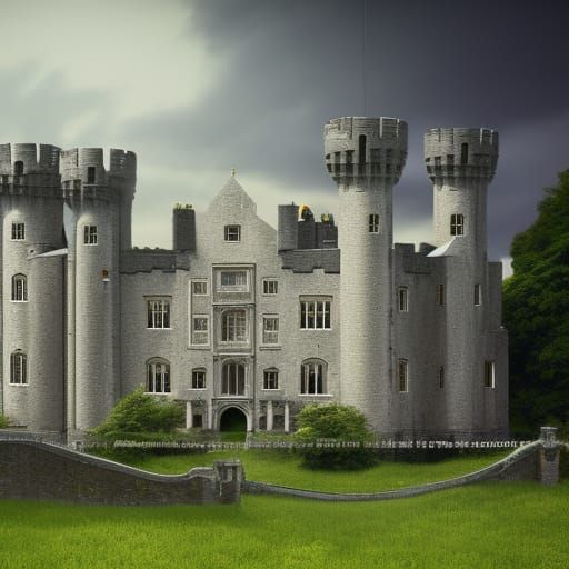Dramatic Digital Painting of Slane Castle