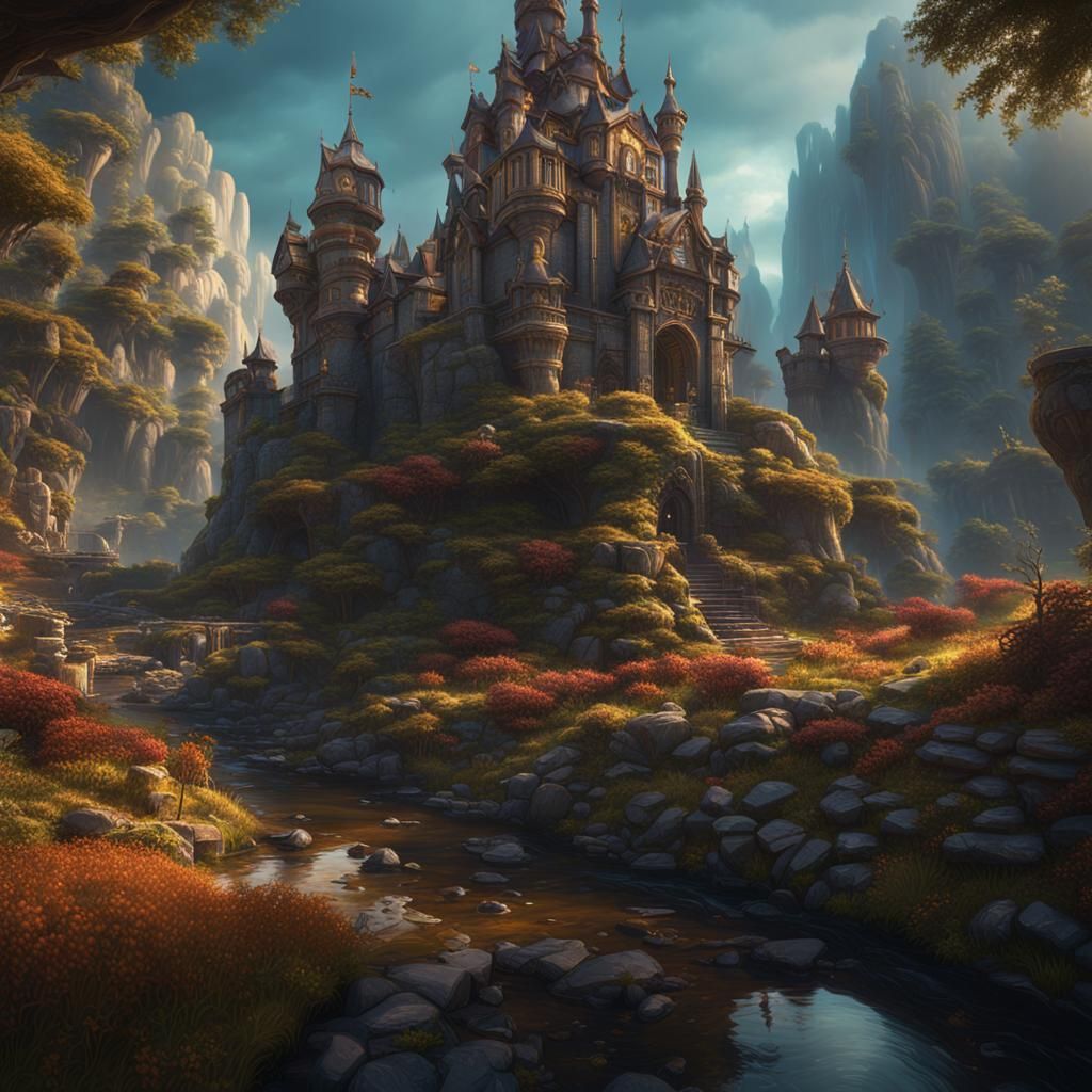 Fantastical Matte Painting in Deep Color