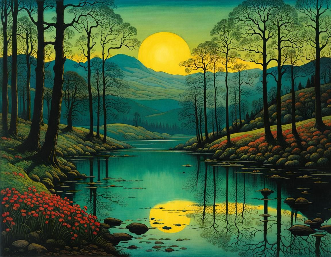 Whimsical Landscape of Dreams in Ethereal Light