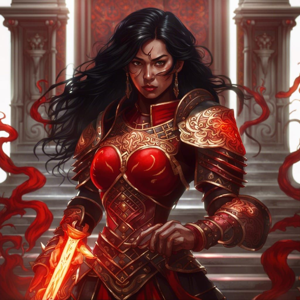 Red Jade Warrior Ready to Strike