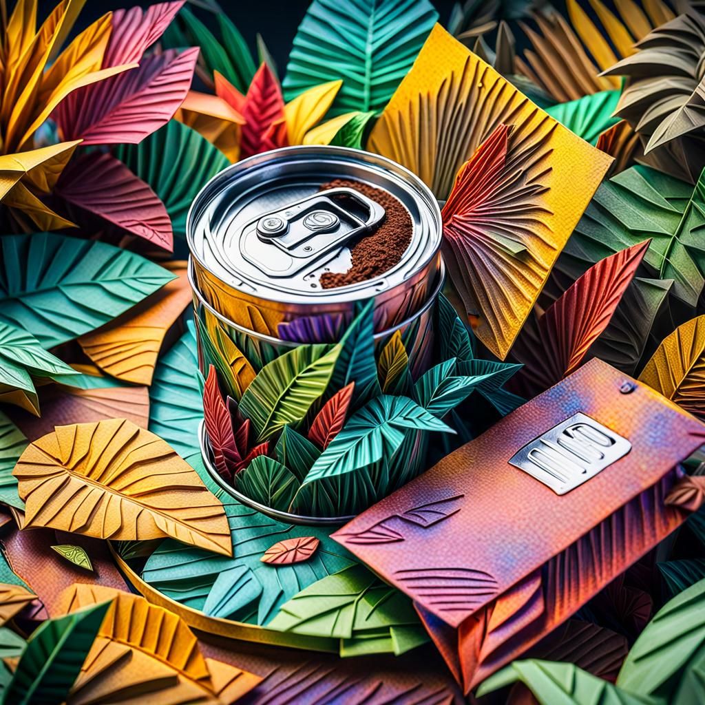 Colorful Jungle World Emerges from Coffee Can